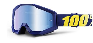 OCULOS 100% MOTOCROSS ENDURO TRILHA STRATA ESPELHADO HOPE AZUL