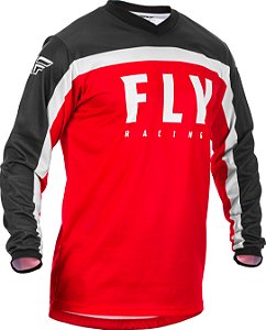 CAMISA MOTOCROSS ENDURO TRILHA FLY RACING F16 VERMELHA G