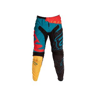 CALCA MOTOCROSS ENDURO TRILHA ASW IMAGE DART INFANTIL PRETO/AMARELO 36