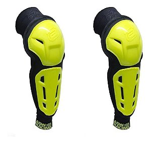 COTOVELEIRA MOTOCROSS ASW IMAGE AMARELO FLUOR PRETO G