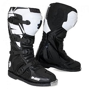 BOTA MOTOCROSS TRILHA IMS MX1 PRETA BRANCO 10,5 (42)