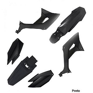 KIT PLASTICO CARENAGEM EVO CRF 250F BIKER PRETO