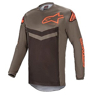 CAMISA ALPINESTARS FLUID SPEED 21 CINZA ESCURO LARANJA TAM GG