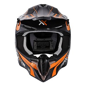 CAPACETE TRILHA MATTOS RACING COMBAT MTR02 LARANJA TAM 56