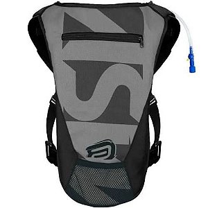 BOLSA MOCHILA MOTOCROSS DE HIDRATACAO ASW RACE CINZA PRETO