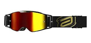 OCULOS ASW MOTOCROSS TRILHA A3 CLASS PRETO DOURADO 2021