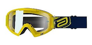 OCULOS ASW MOTOCROSS TRILHA CRISTAL A2 FOREVER AMARELO AZUL