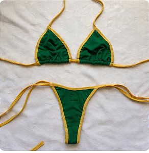 Biquíni Brasil Verde e Amarelo
