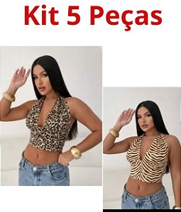 Kit 5 CROPPED ESTAMPADO