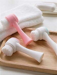 Escova Facial 2 em 1 com Esponja Massagem
