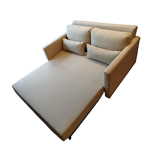 Sofá Cama Maison Linho Bege Impermeabilizado 1,60