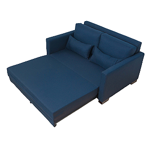 Sofá Cama Maison Linho Azul Marinho Impermeabilizado 1,60