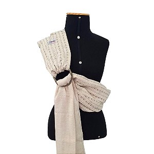Sling Unissex 100% Algodão Argola Cru Love com Argola Fumê Gesta Slings