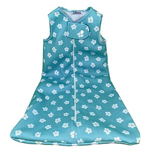 Saco de Dormir em Moletinho Peluciado com Zíper 3 a 6 Meses Flores Gesta Slings