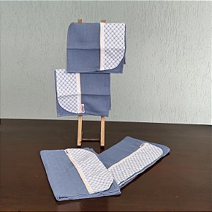 Kit de Fraldas Azul Margaridas Gesta Slings
