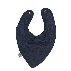 Babador Infantil 100% Algodão com Plástico Bandana Preto Mescla Gesta Slings