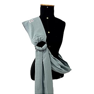 Sling Unissex 100% Algodão Argola Liso Azul Claro com Argola Azul Escuro Gesta Slings