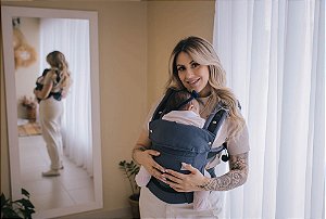 Sling Unissex 100% Algodão Mochila Azul Petróleo Gesta Slings