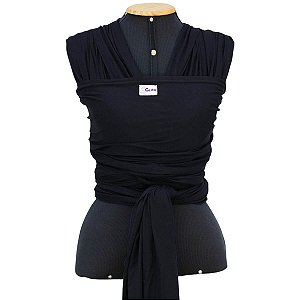 Sling Unissex 100% Algodão Orgânico Wrap Preto Gesta Slings