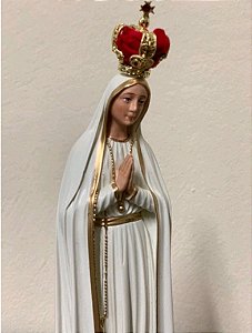 Imagem nossa senhora de  Fatima em resina 28 cm