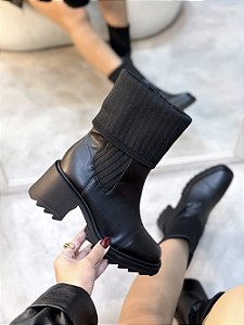 Bota Meia Feminina Sofy Preta