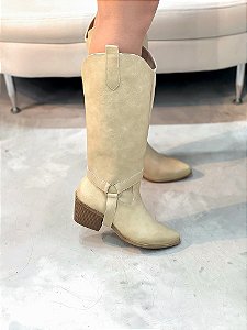 Bota Feminina Western Giovana Nude