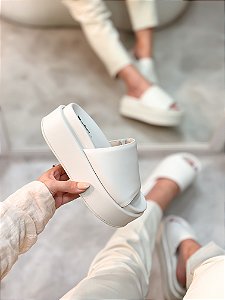 PRÉ VENDA - Birken Flatform Feminina Maya Off-White