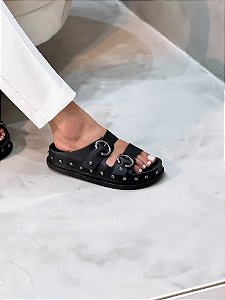 Birken Feminina Heloisa Preta em Couro