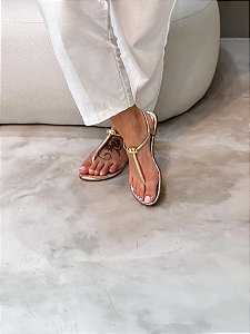 Rasteira Feminina Melina Ouro Light