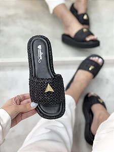 Flatform Feminina Marina Preta