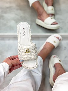 Flatform Feminina Marina Off-White