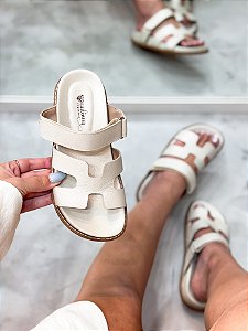 Birken Feminina Ágata Off-White em Couro