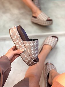 Flatform Feminina Paloma Marrom