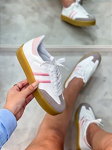 Tênis Feminino Sammy Branco/Rosa bebê