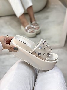 Flatform Feminina Blair Off-White