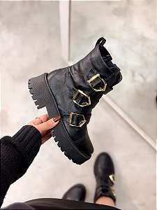 Coturno Feminino Jade Preto
