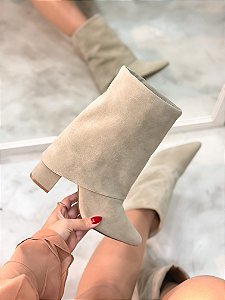 Bota Feminina Capa Samira Camurça Aveia