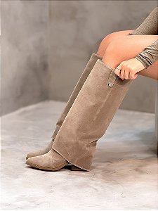 Bota 2 em 1 Capa Arizona Aveia Camurça
