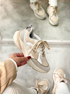 Tênis Feminino Luzia Jogging Nude/Off