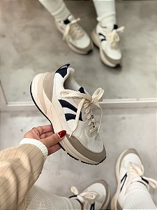 Tênis Feminino Luzia Jogging Branco/azul