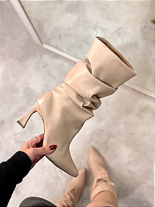 Bota Feminina Angel Slouch Nude