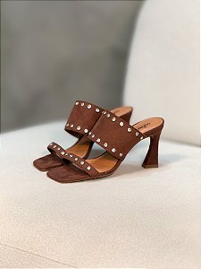 Tamanco Feminino Amélia Marrom camurça