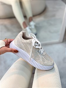 Tênis Feminino Luma em Tela Nude