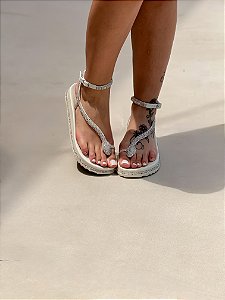 Papete Feminina Snake Off-White