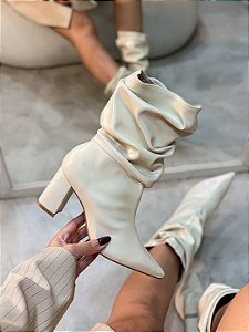 Bota Feminina Fran Slouch Off-white