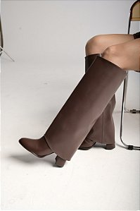 Bota Feminina Holly Marrom com Capa removível