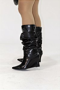 Bota Feminina Evelin Slouch Preta