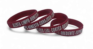 Pulseira em Silicone - Código ERB Vermelho