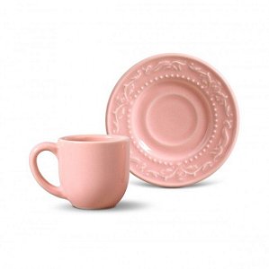 6 Xícaras de café acanthus rosa 72 ml