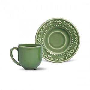 6 Xícaras de café acanthus verde sálvia 72 ml
